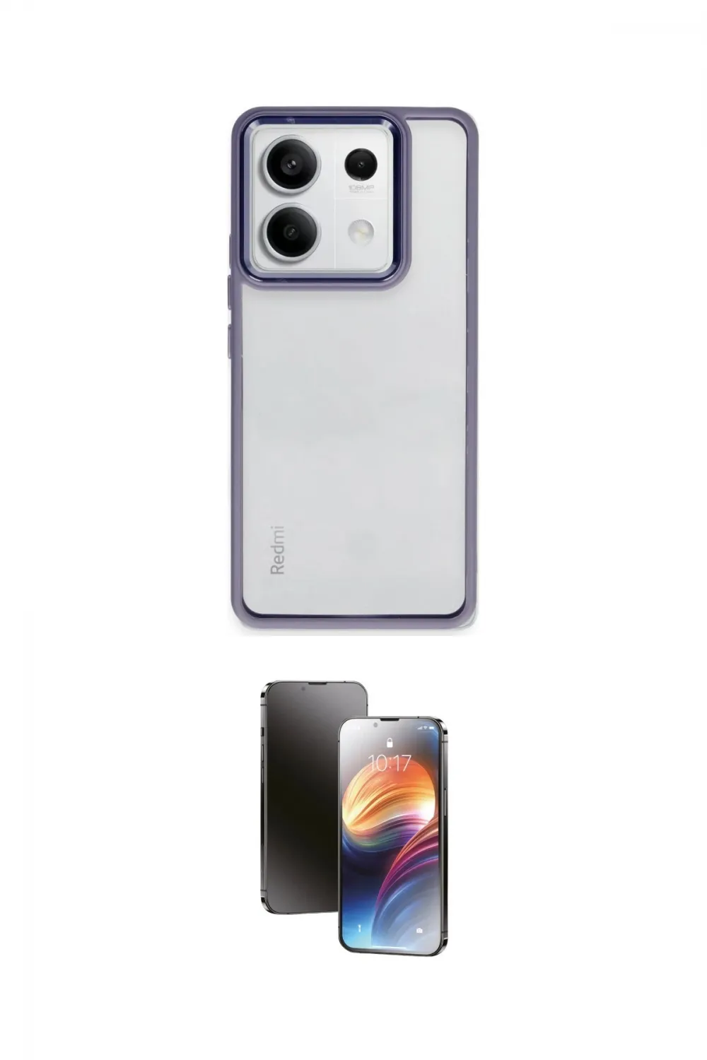 ieg™ Redmi Note 13 4G Kılıf Nova Işık Serisi - Siyah 3D Antistatik Mat Seramik Nano Ekran Koruyucu