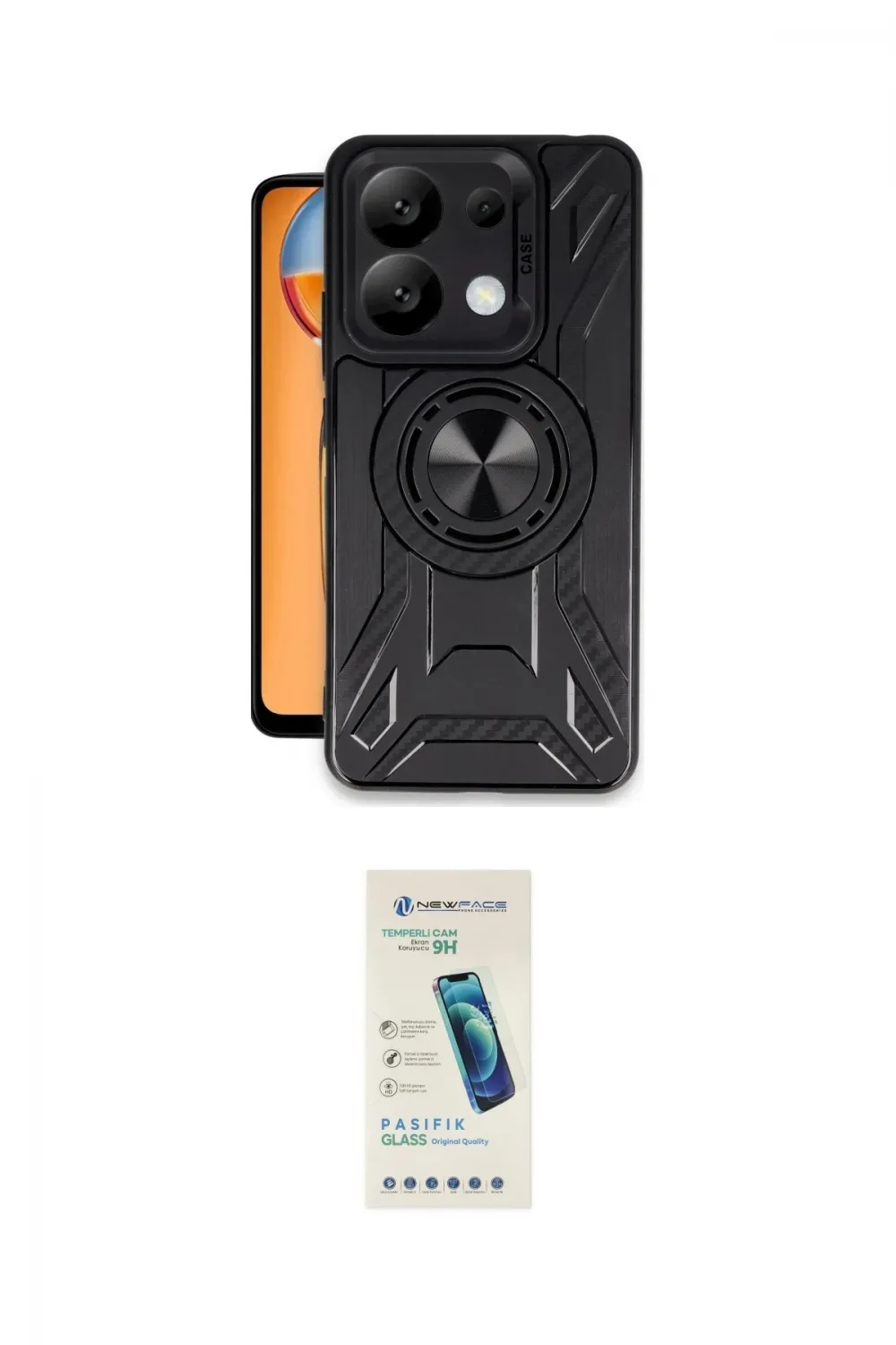 ieg™ Redmi Note 13 4G Kılıf Nova Yansıma Prime - Şeffaf Pasifik Cam Ekran Koruyucu