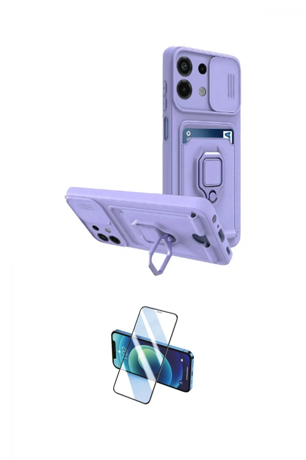 ieg™ Redmi Note 13 4G Kılıf Vadi Form Prime - Siyah 3D Antistatik Cam Ekran Koruyucu