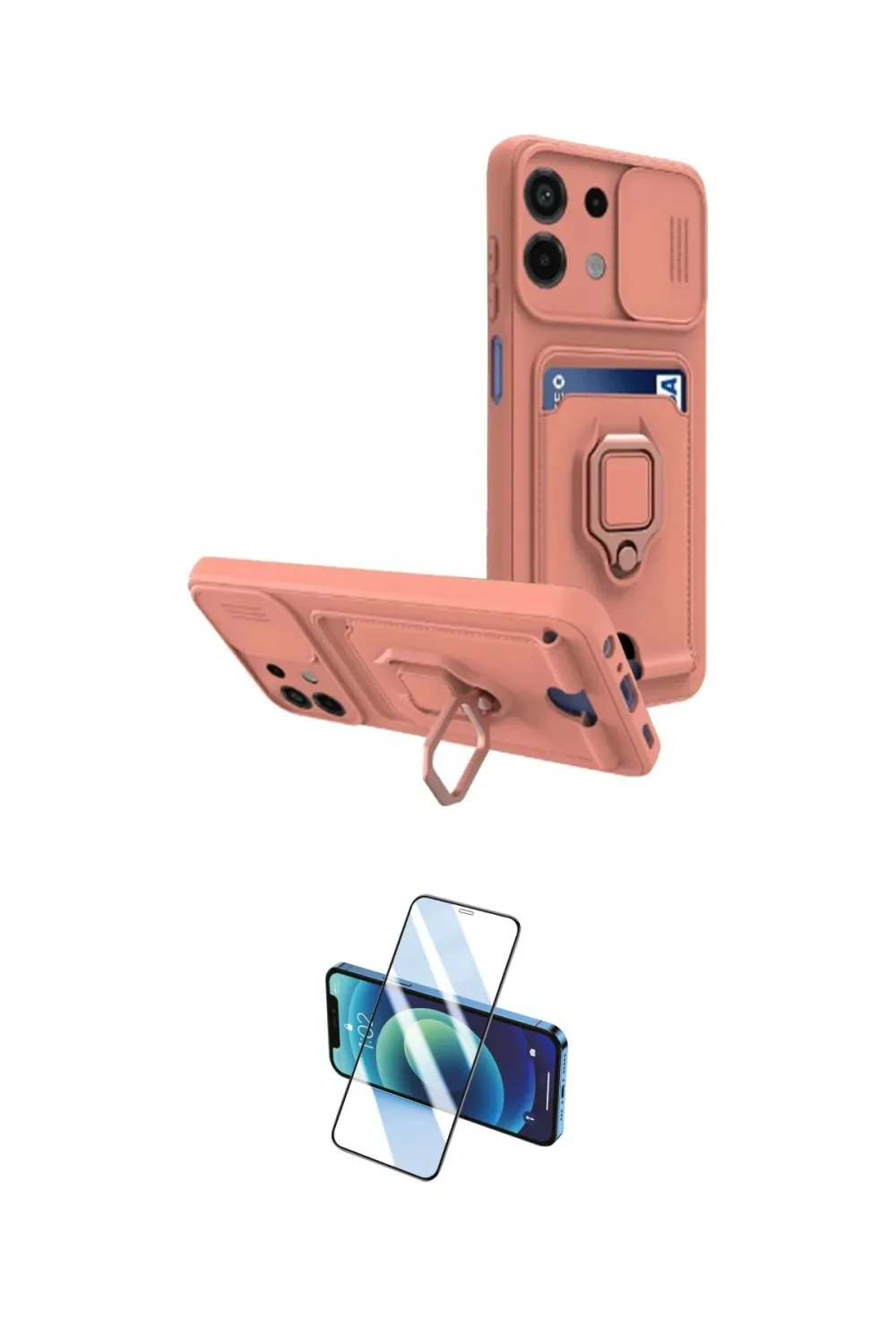 ieg™ Redmi Note 13 4G Kılıf Vadi Form Prime - Siyah 3D Antistatik Cam Ekran Koruyucu