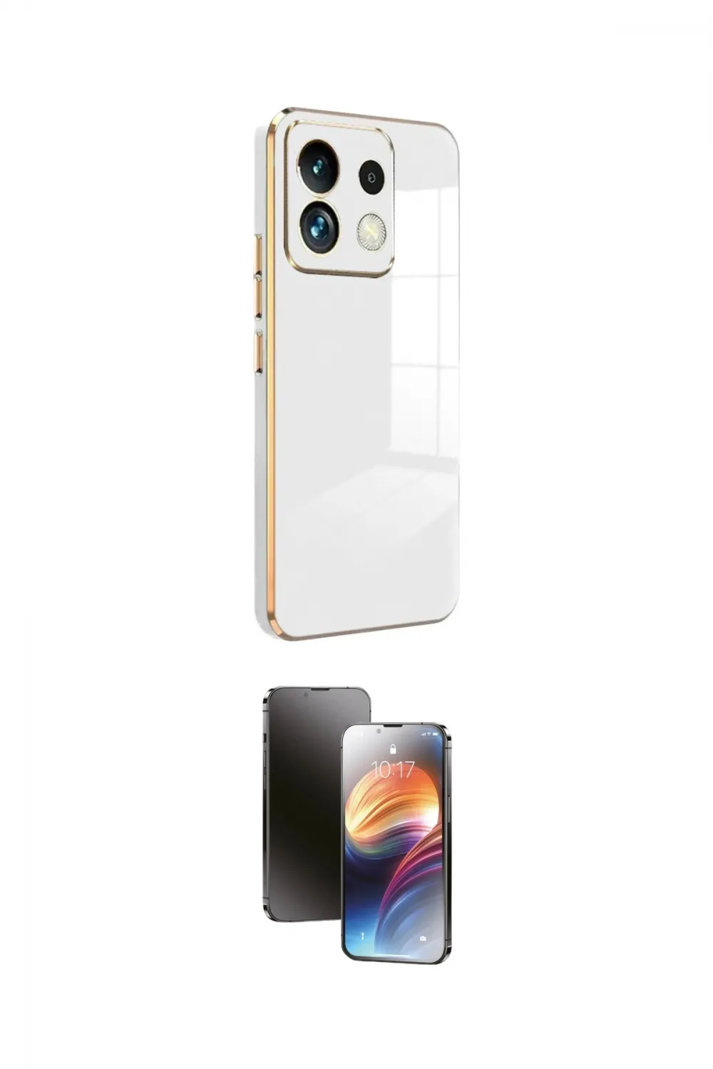 ieg™ Redmi Note 13 4G Kılıf Yankı Serisi - Siyah 3D Antistatik Mat Seramik Nano Ekran Koruyucu