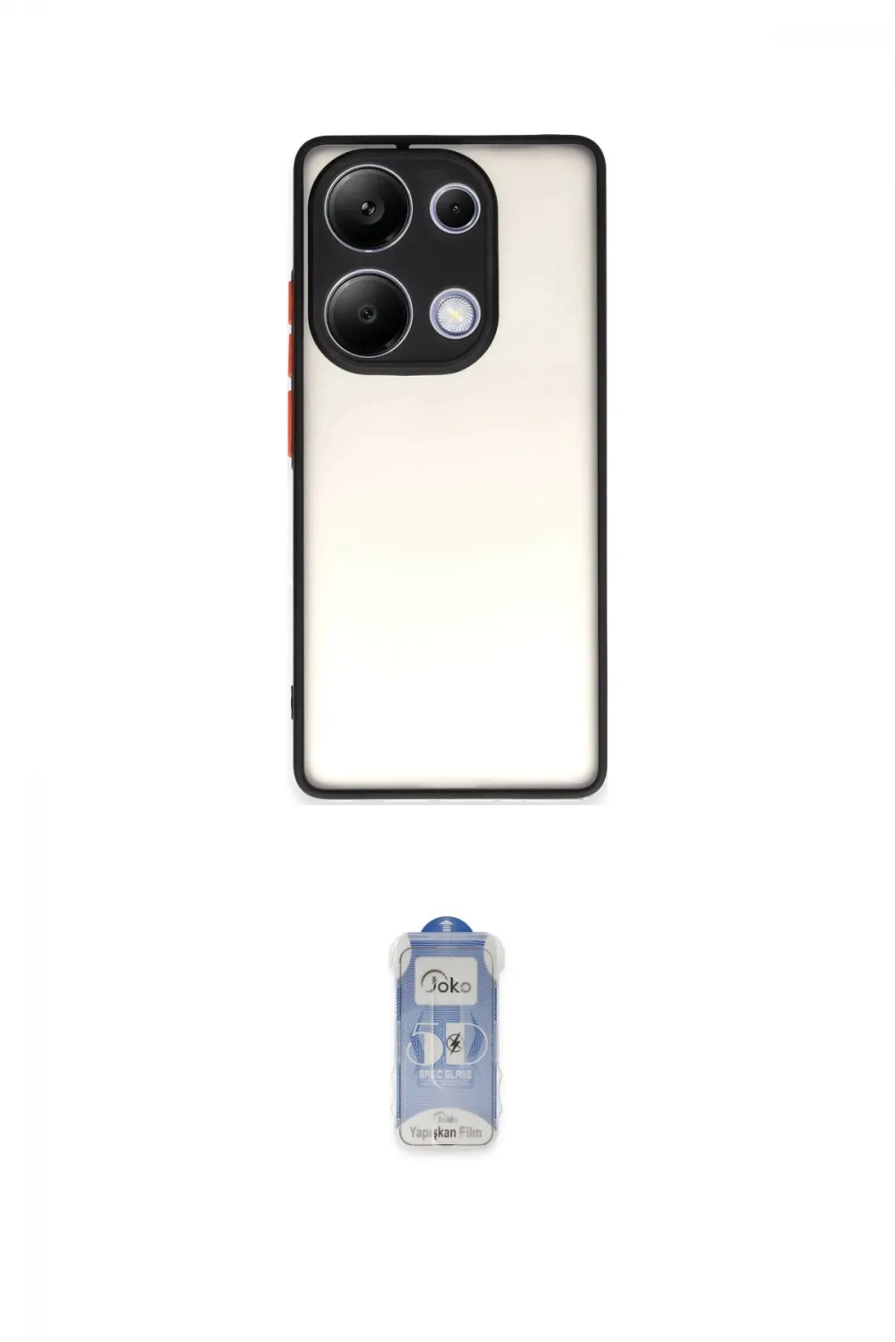 ieg™ Redmi Note 13 Pro 4G Kılıf Ahenk Çizgi Serisi - Siyah Joko Magic 5D Cam