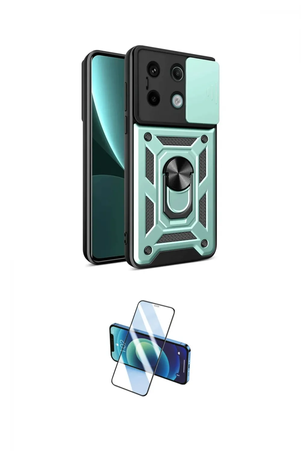 ieg™ Redmi Note 13 Pro 4G Kılıf Ahenk Klasik - Siyah 3D Antistatik Seramik Nano Ekran Koruyucu