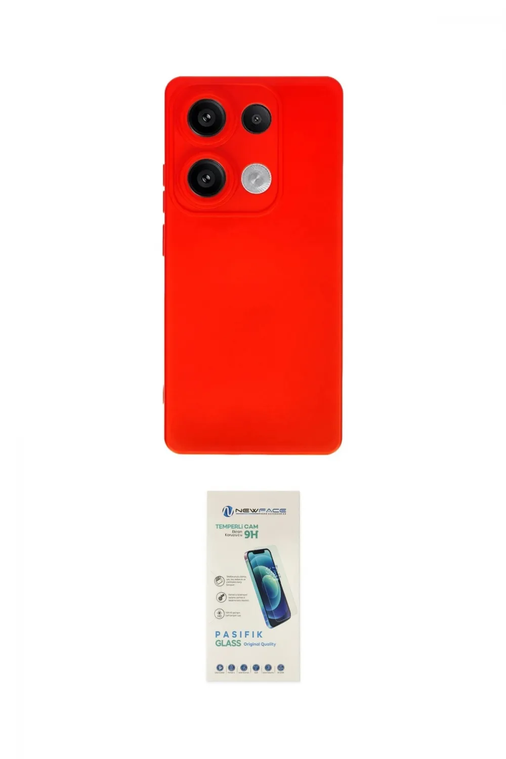 ieg™ Redmi Note 13 Pro 4G Kılıf Ahenk Serisi - Şeffaf Pasifik Cam Ekran Koruyucu