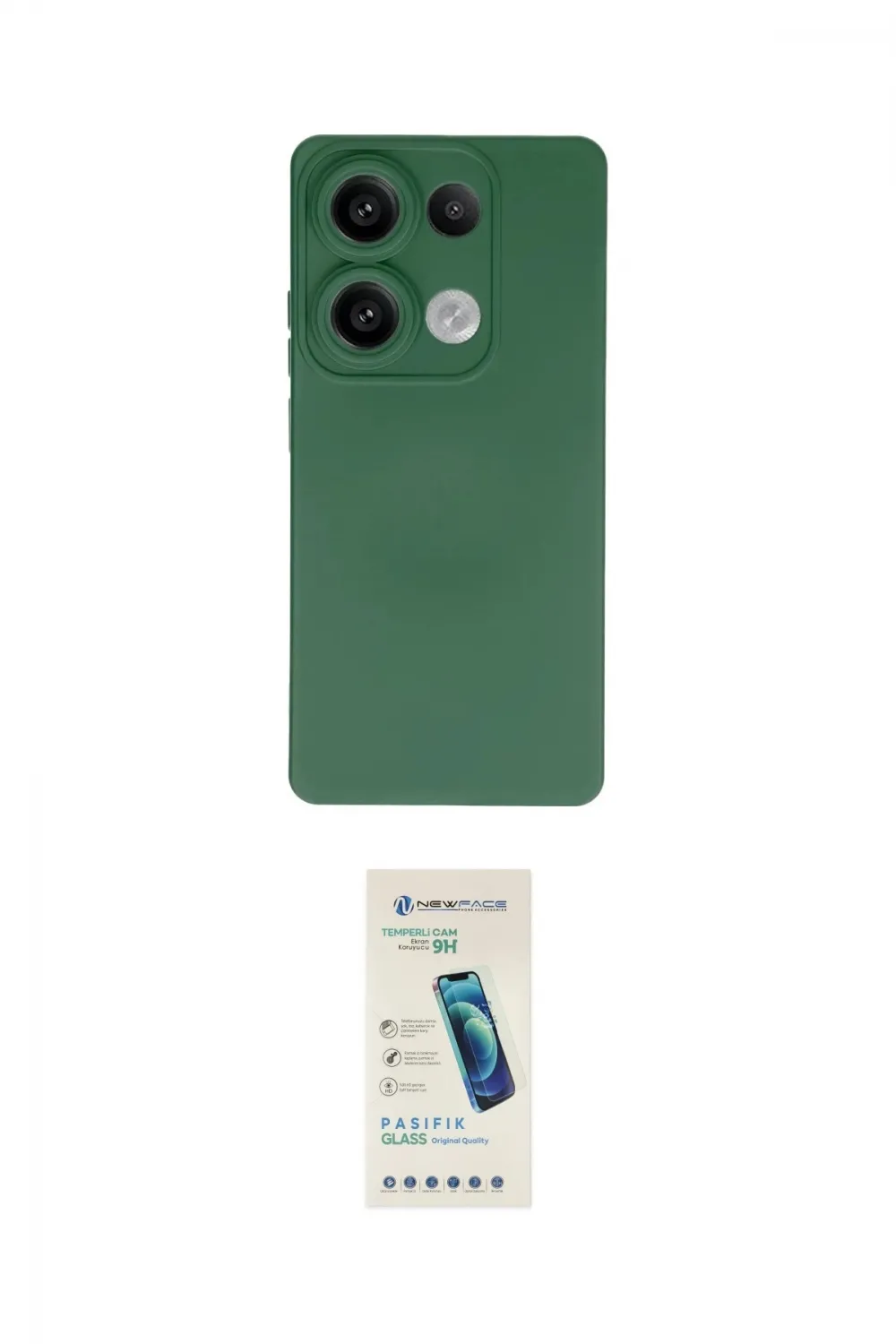 ieg™ Redmi Note 13 Pro 4G Kılıf Ahenk Serisi - Şeffaf Pasifik Cam Ekran Koruyucu