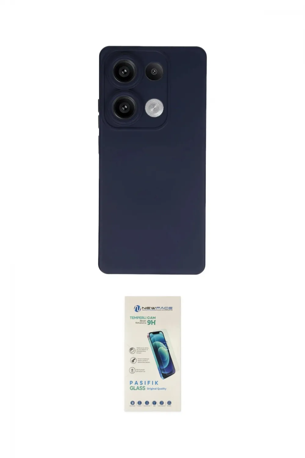 ieg™ Redmi Note 13 Pro 4G Kılıf Ahenk Serisi - Şeffaf Pasifik Cam Ekran Koruyucu