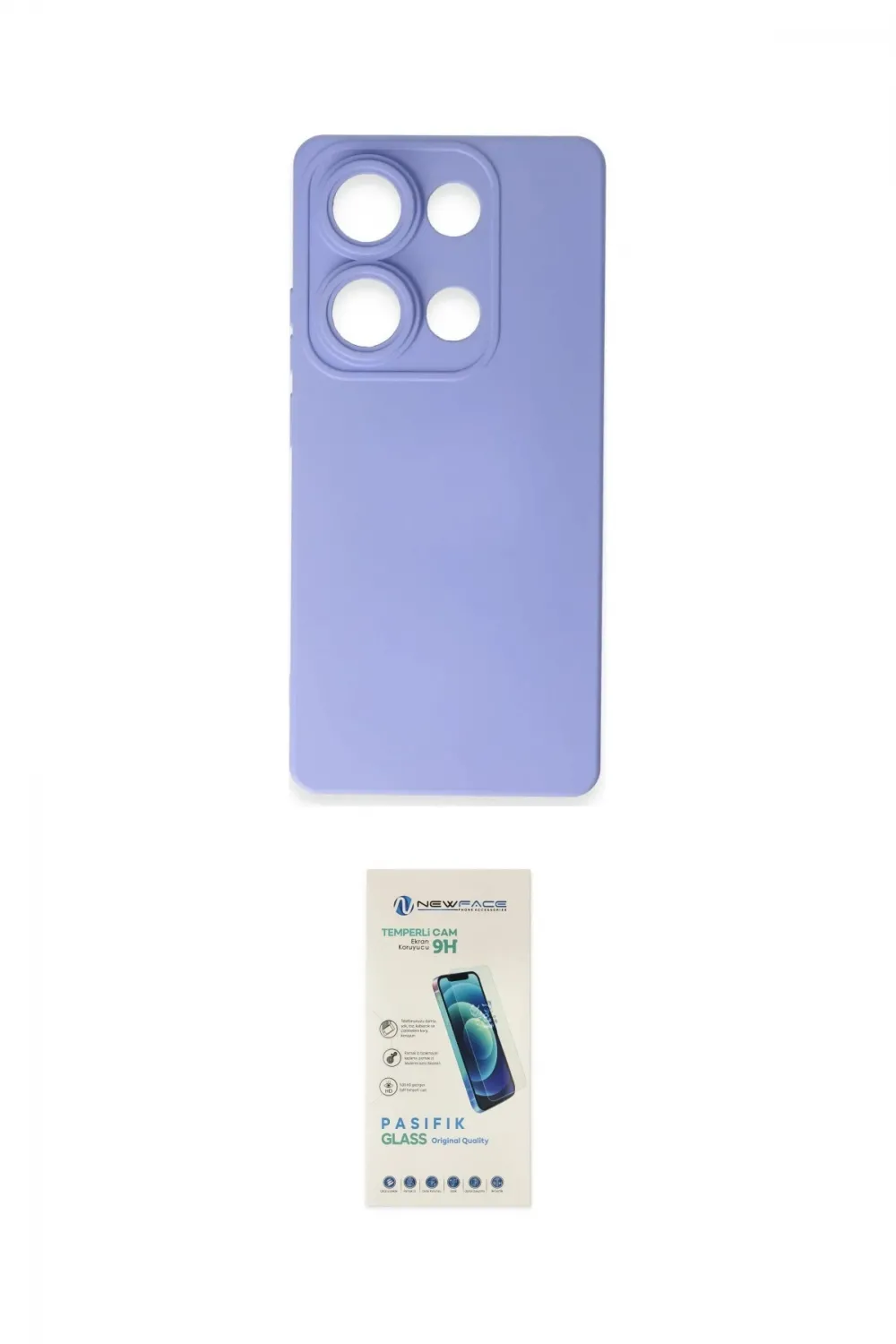 ieg™ Redmi Note 13 Pro 4G Kılıf Ahenk Serisi - Şeffaf Pasifik Cam Ekran Koruyucu