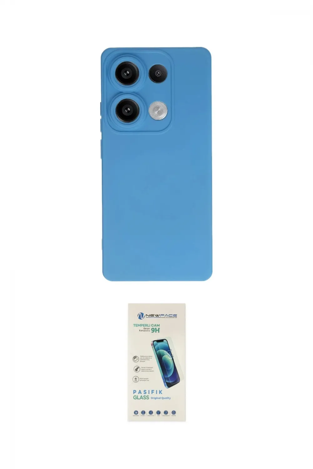 ieg™ Redmi Note 13 Pro 4G Kılıf Ahenk Serisi - Şeffaf Pasifik Cam Ekran Koruyucu