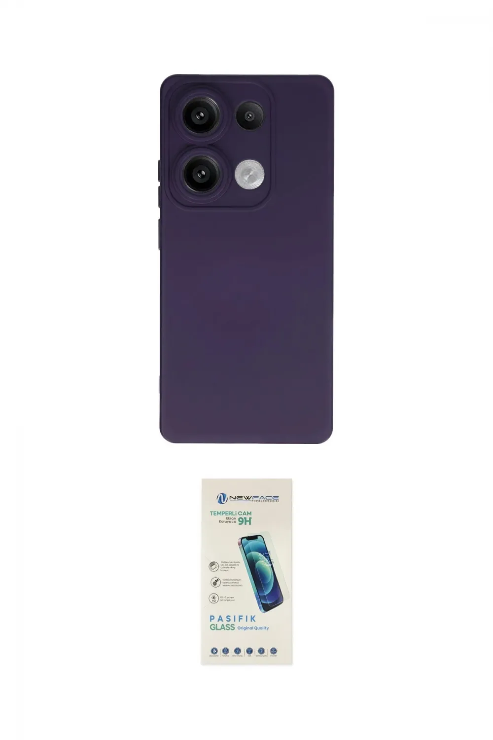 ieg™ Redmi Note 13 Pro 4G Kılıf Ahenk Serisi - Şeffaf Pasifik Cam Ekran Koruyucu