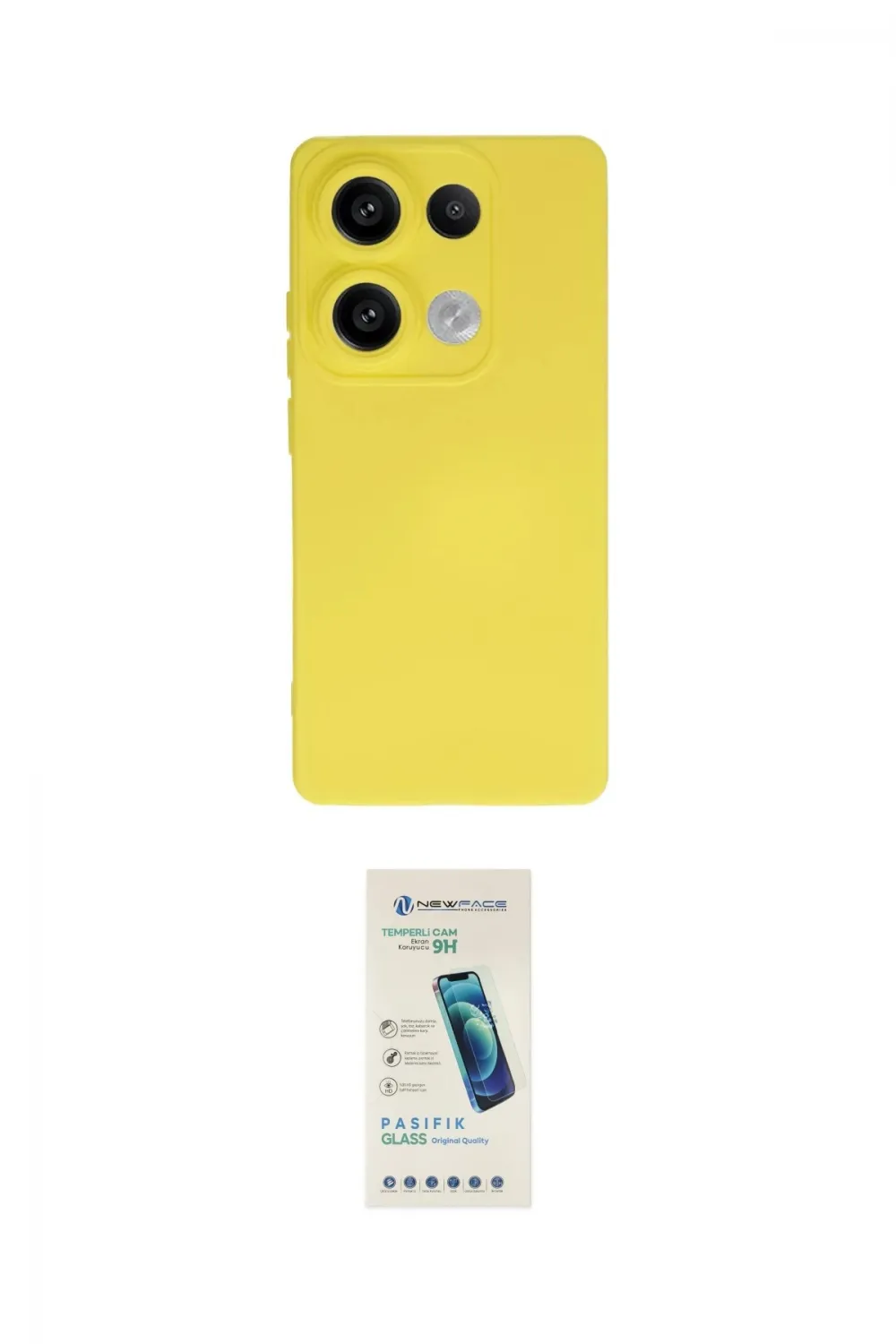 ieg™ Redmi Note 13 Pro 4G Kılıf Ahenk Serisi - Şeffaf Pasifik Cam Ekran Koruyucu