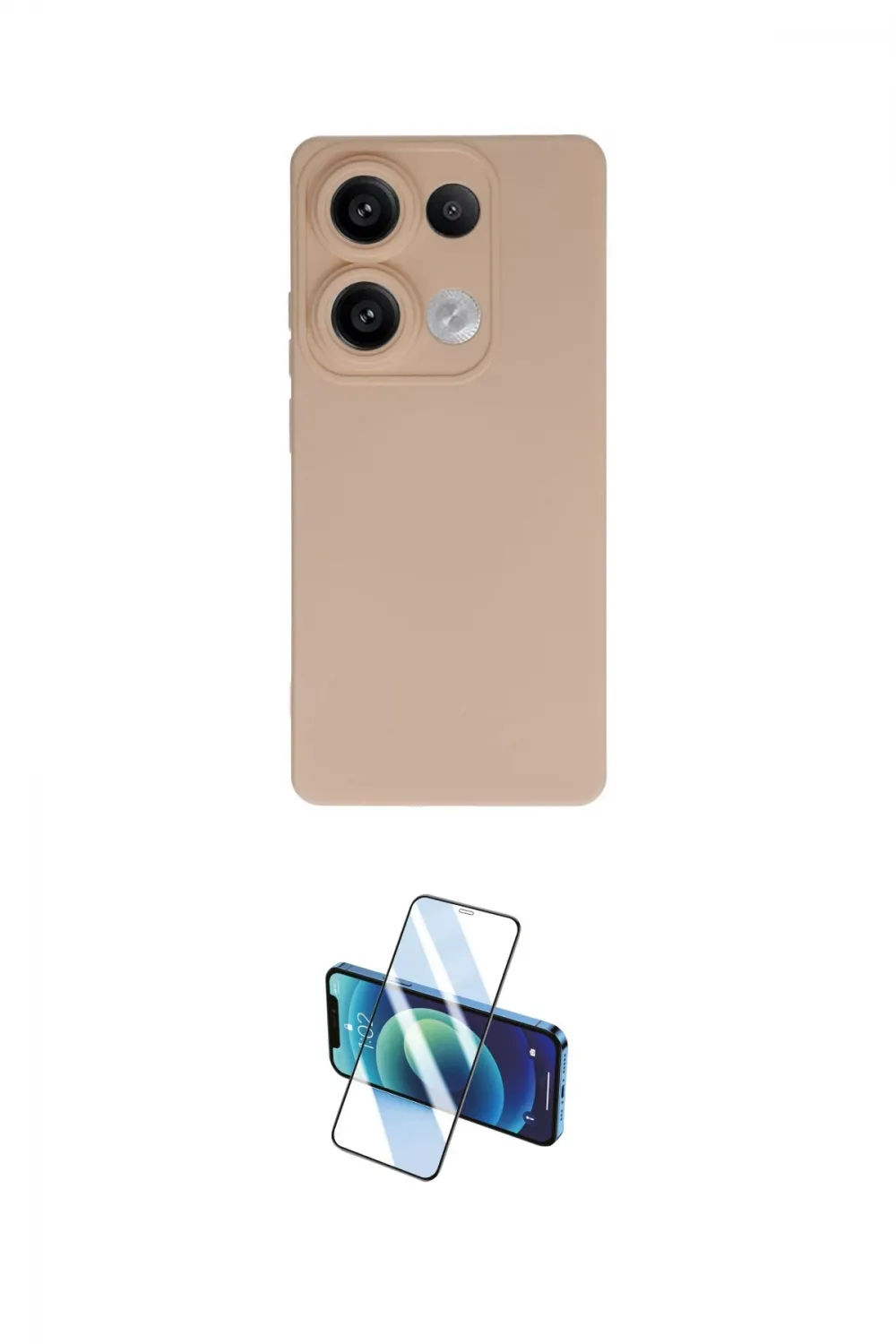 ieg™ Redmi Note 13 Pro 4G Kılıf Ahenk Serisi - Siyah 3D Antistatik Seramik Nano Ekran Koruyucu