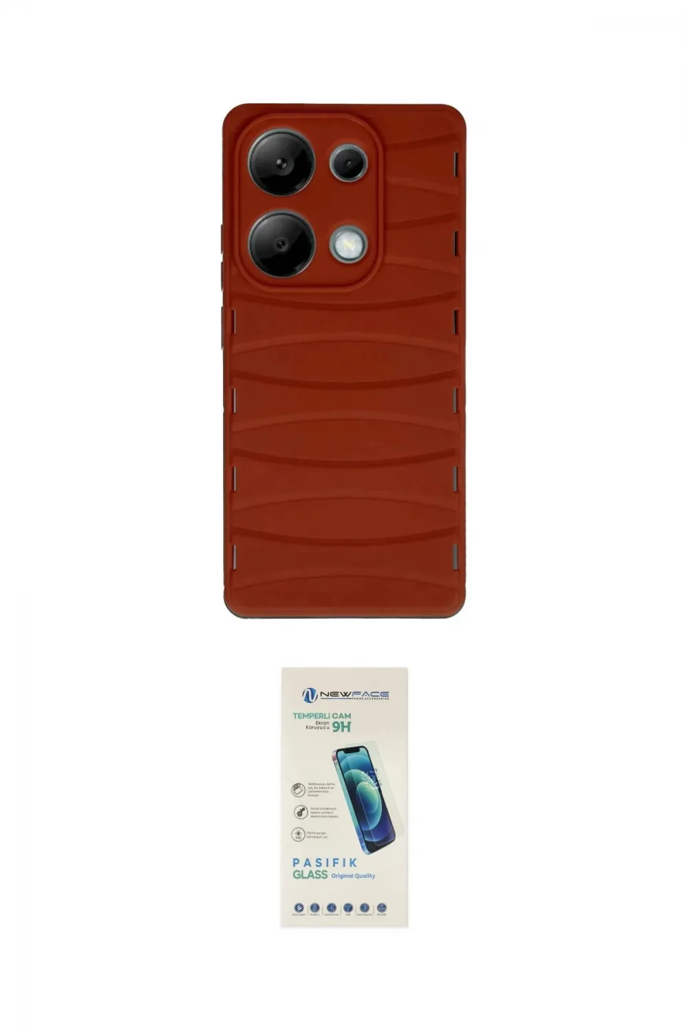 ieg™ Redmi Note 13 Pro 4G Kılıf Doruk Form Serisi - Şeffaf Pasifik Cam Ekran Koruyucu