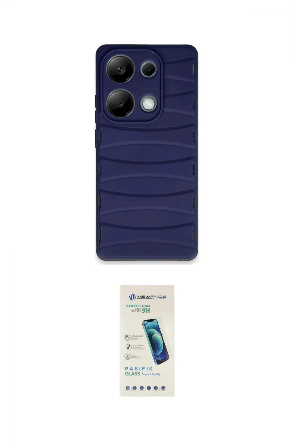 ieg™ Redmi Note 13 Pro 4G Kılıf Doruk Form Serisi - Şeffaf Pasifik Cam Ekran Koruyucu