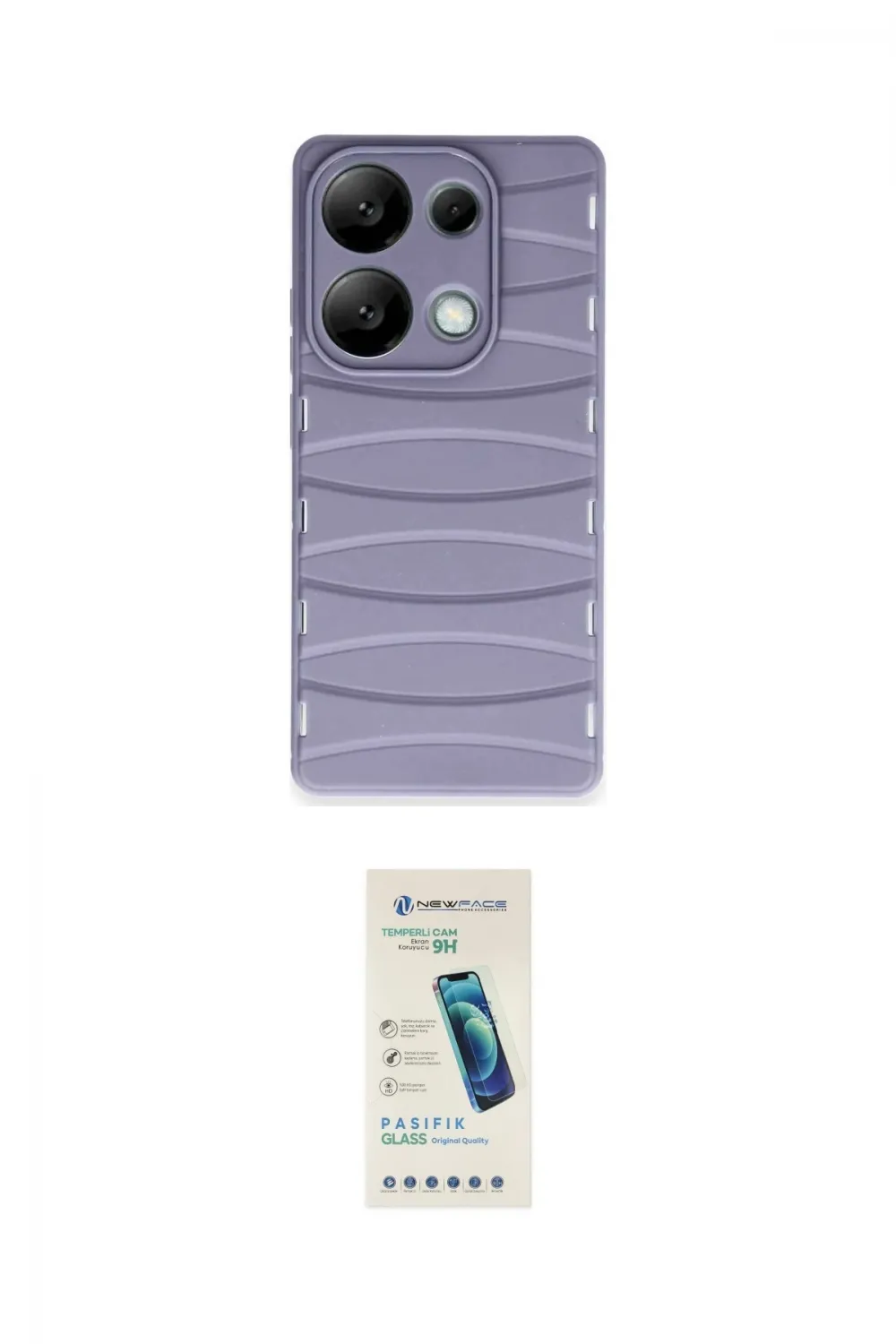 ieg™ Redmi Note 13 Pro 4G Kılıf Doruk Form Serisi - Şeffaf Pasifik Cam Ekran Koruyucu