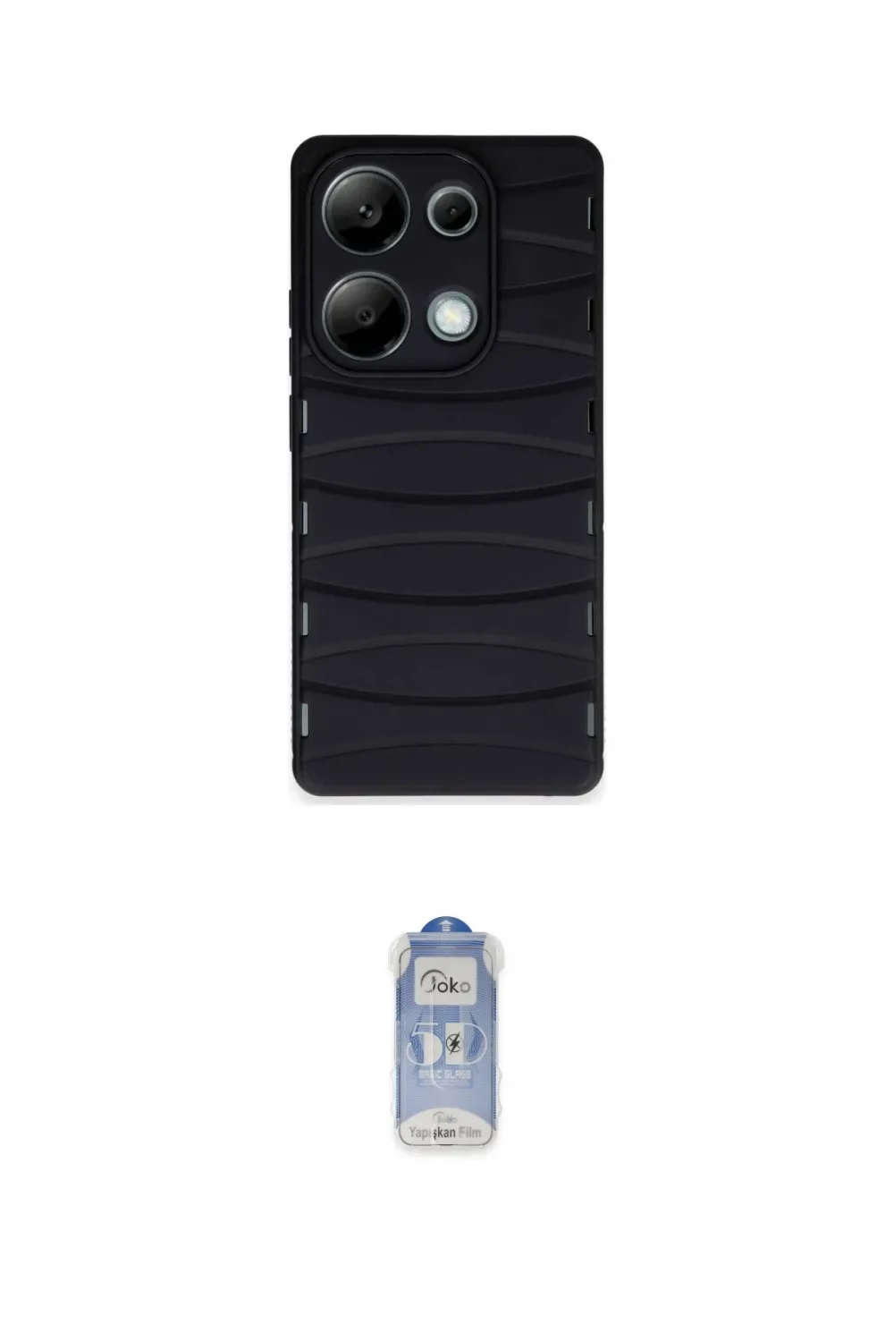 ieg™ Redmi Note 13 Pro 4G Kılıf Doruk Form Serisi - Siyah Joko Magic 5D Cam