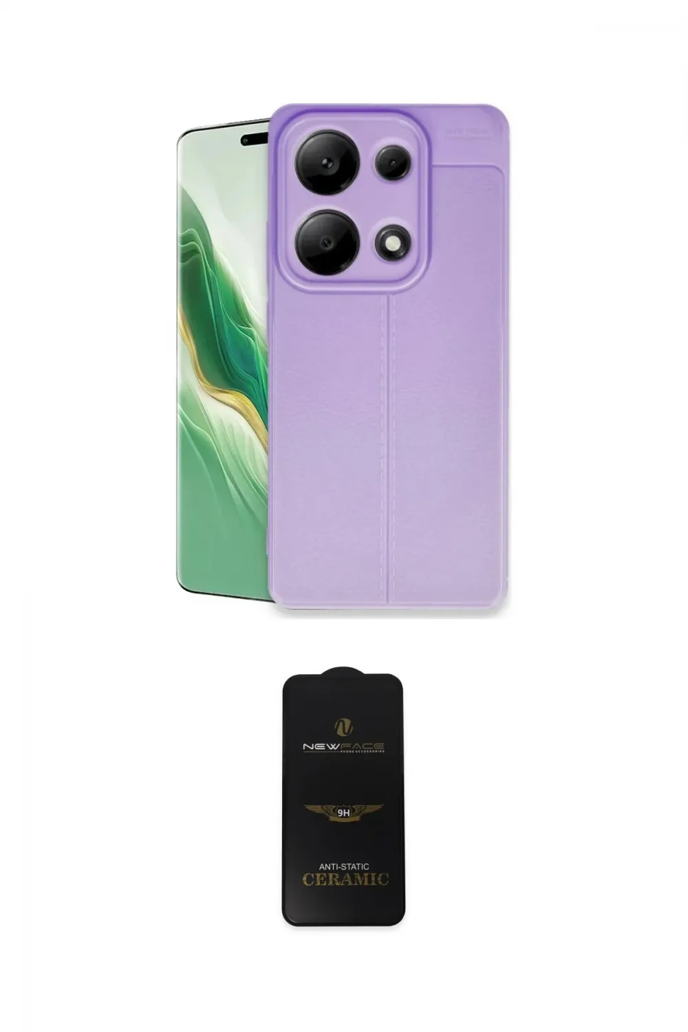 ieg™ Redmi Note 13 Pro 4G Kılıf Doruk Klasik Özel Seri - Siyah 6D Antistatik Mat Seramik Hayalet Nano Ekran Koruyucu