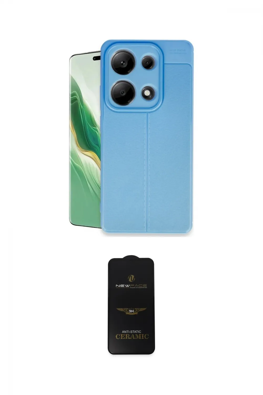 ieg™ Redmi Note 13 Pro 4G Kılıf Doruk Klasik Özel Seri - Siyah 6D Antistatik Mat Seramik Hayalet Nano Ekran Koruyucu