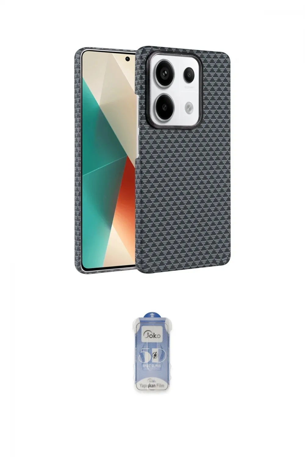 ieg™ Redmi Note 13 Pro 4G Kılıf Doruk Serisi - Siyah Joko Magic 5D Cam
