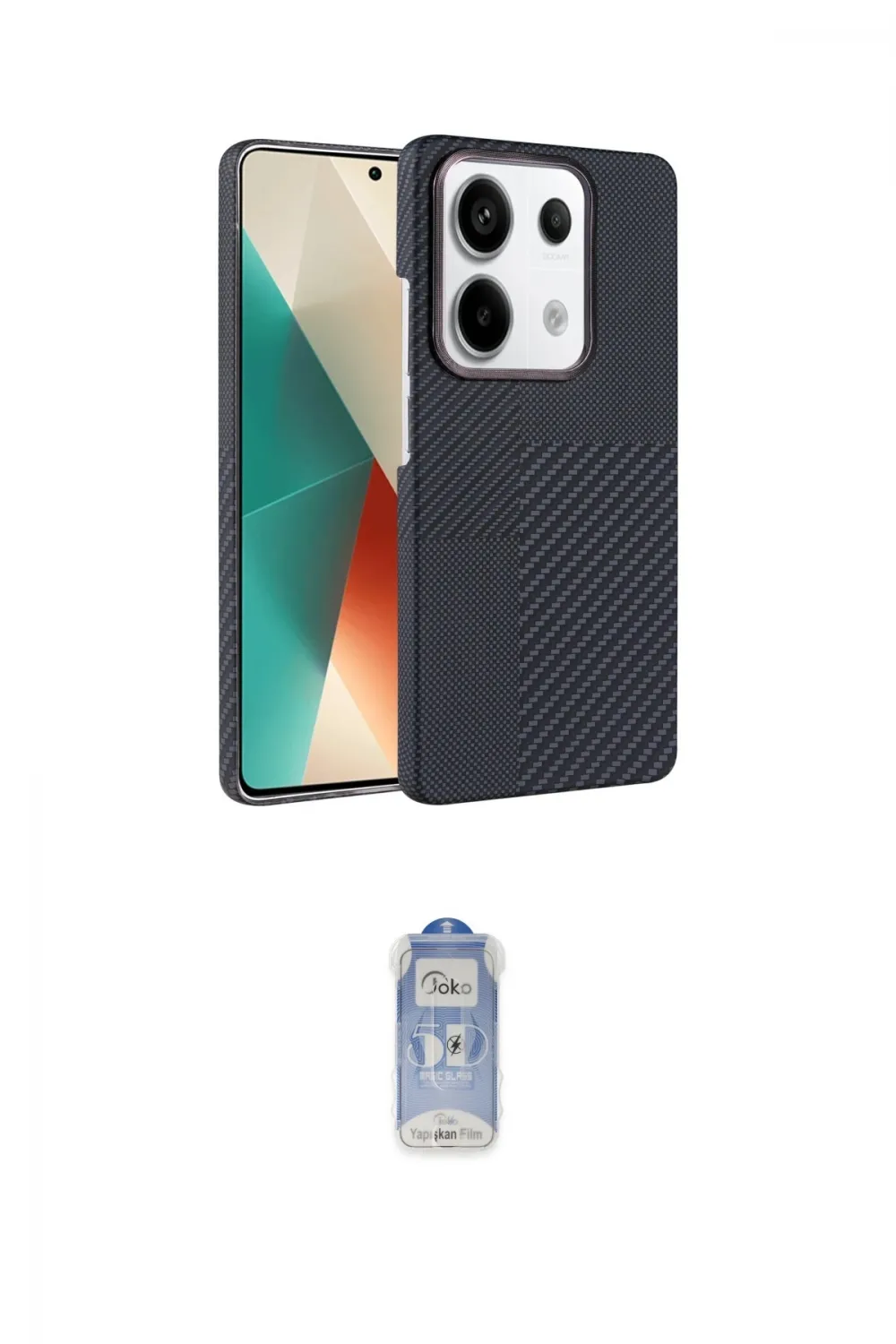 ieg™ Redmi Note 13 Pro 4G Kılıf Doruk Serisi - Siyah Joko Magic 5D Cam