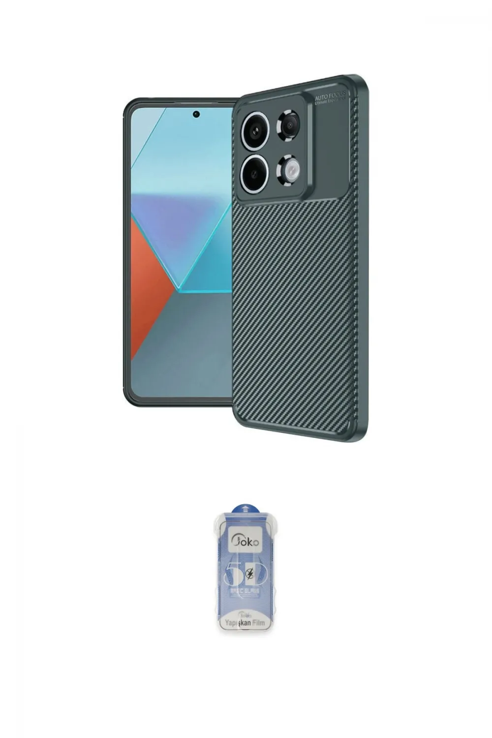 ieg™ Redmi Note 13 Pro 4G Kılıf Eksen Form Prime - Siyah Joko Magic 5D Cam