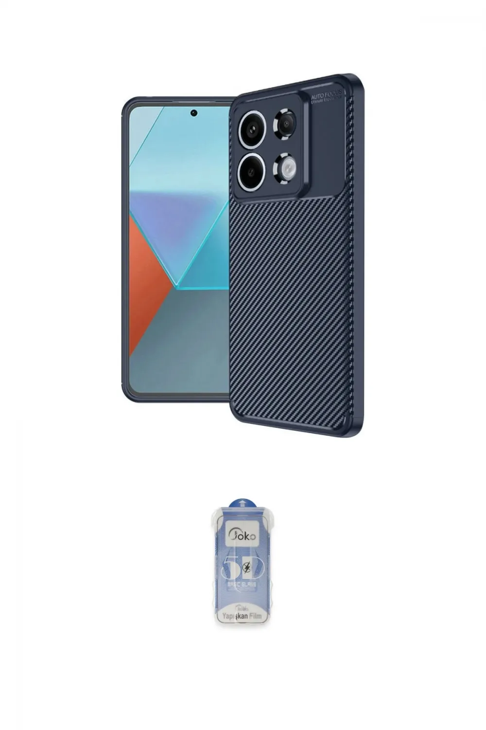 ieg™ Redmi Note 13 Pro 4G Kılıf Eksen Form Prime - Siyah Joko Magic 5D Cam