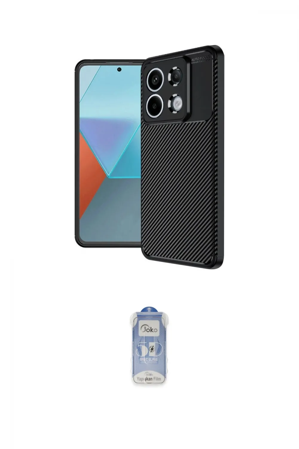 ieg™ Redmi Note 13 Pro 4G Kılıf Eksen Form Prime - Siyah Joko Magic 5D Cam