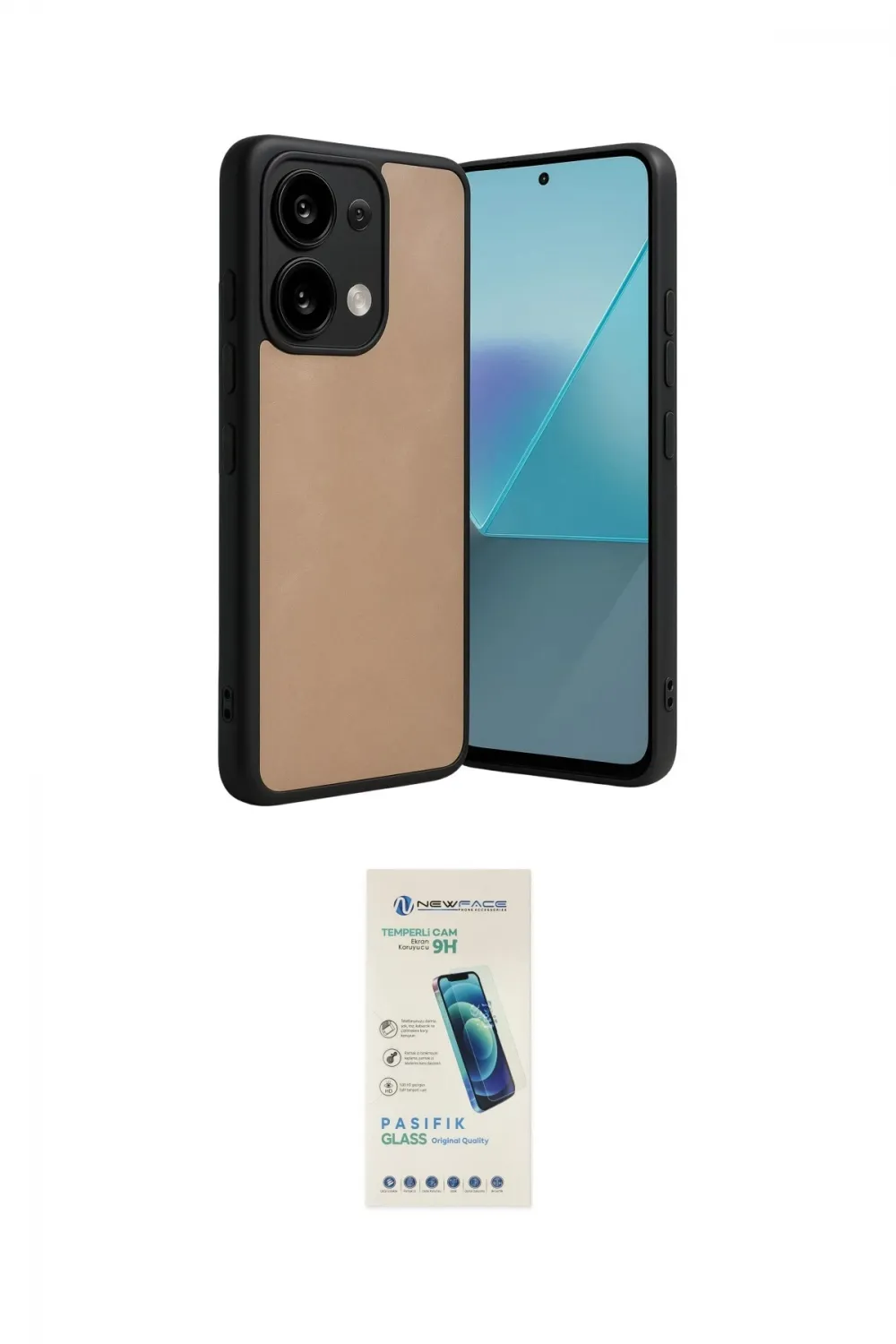 ieg™ Redmi Note 13 Pro 4G Kılıf Kıvılcım Işık Serisi - Şeffaf Pasifik Cam Ekran Koruyucu