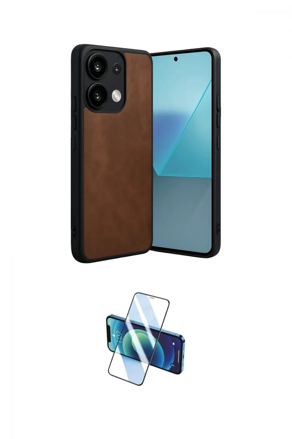 ieg™ Redmi Note 13 Pro 4G Kılıf Kıvılcım Işık Serisi - Siyah 3D Antistatik Cam Ekran Koruyucu
