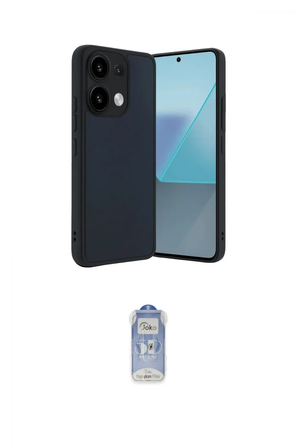 ieg™ Redmi Note 13 Pro 4G Kılıf Kıvılcım Işık Serisi - Siyah Joko Magic 5D Cam