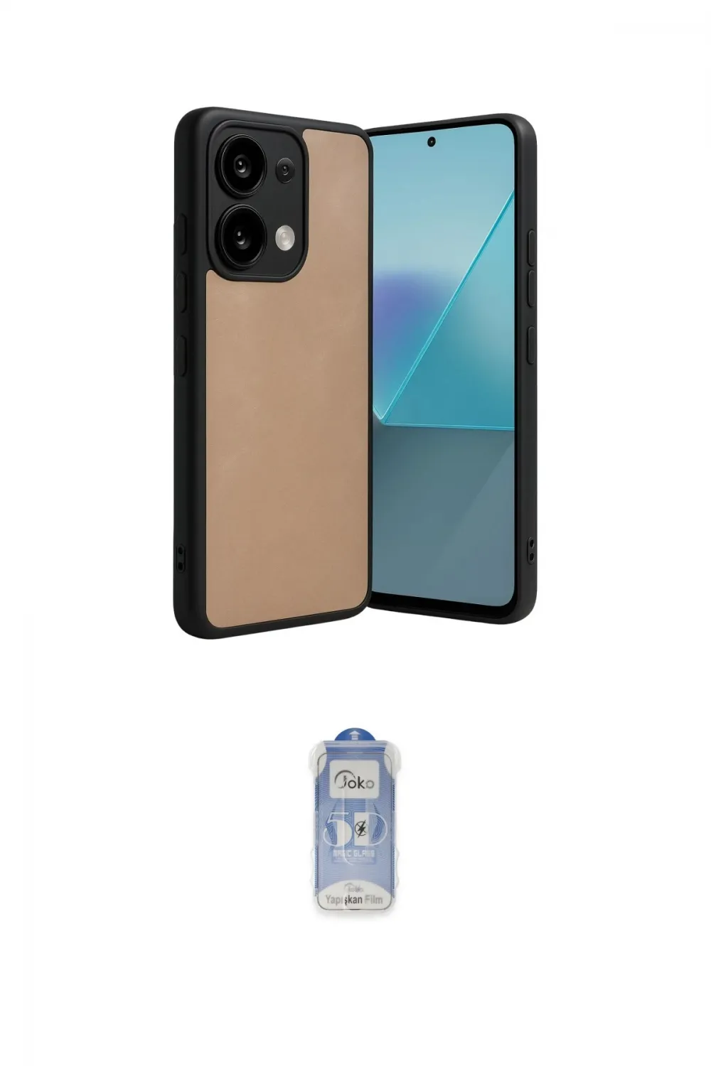 ieg™ Redmi Note 13 Pro 4G Kılıf Kıvılcım Işık Serisi - Siyah Joko Magic 5D Cam