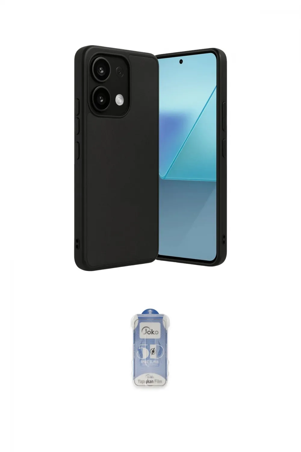 ieg™ Redmi Note 13 Pro 4G Kılıf Kıvılcım Işık Serisi - Siyah Joko Magic 5D Cam