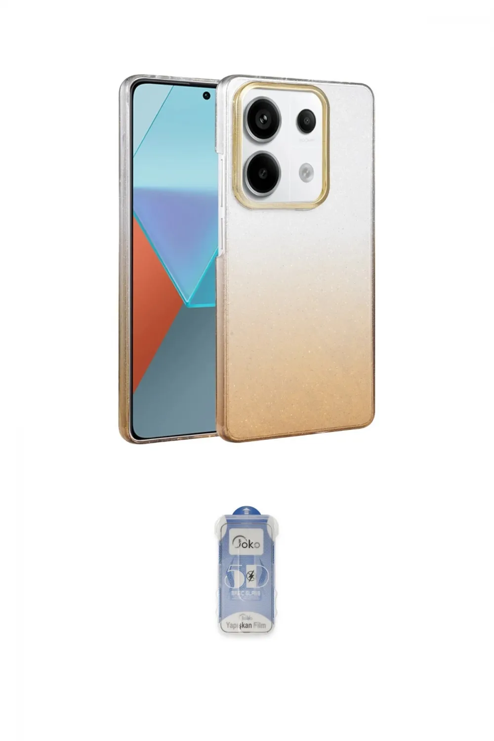 ieg™ Redmi Note 13 Pro 4G Kılıf Kıvılcım Minimal Özel Seri - Siyah Joko Magic 5D Cam