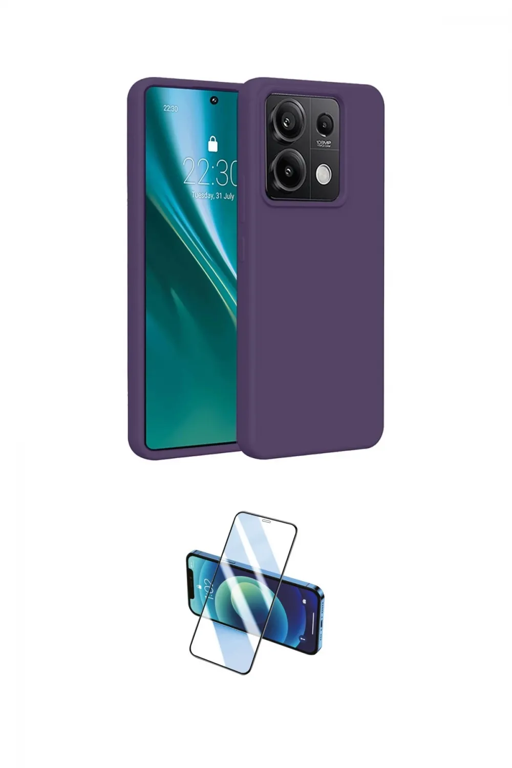 ieg™ Redmi Note 13 Pro 4G Kılıf Kozmos Yansıma Özel Seri - Siyah 3D Antistatik Seramik Nano Ekran Koruyucu