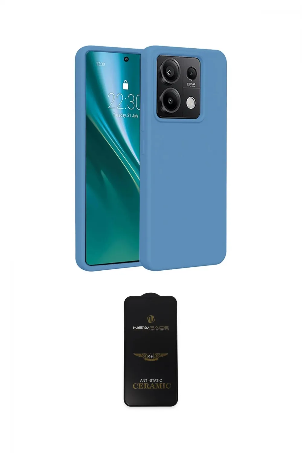 ieg™ Redmi Note 13 Pro 4G Kılıf Kozmos Yansıma Özel Seri - Siyah 6D Antistatik Mat Seramik Hayalet Nano Ekran Koruyucu