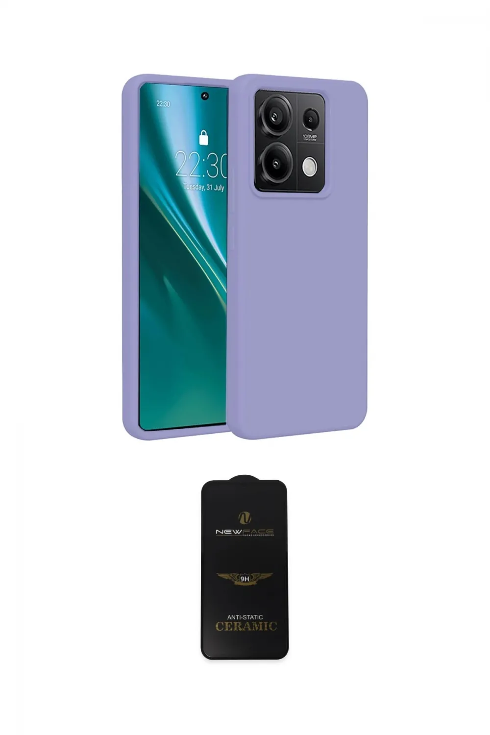 ieg™ Redmi Note 13 Pro 4G Kılıf Kozmos Yansıma Özel Seri - Siyah 6D Antistatik Mat Seramik Hayalet Nano Ekran Koruyucu