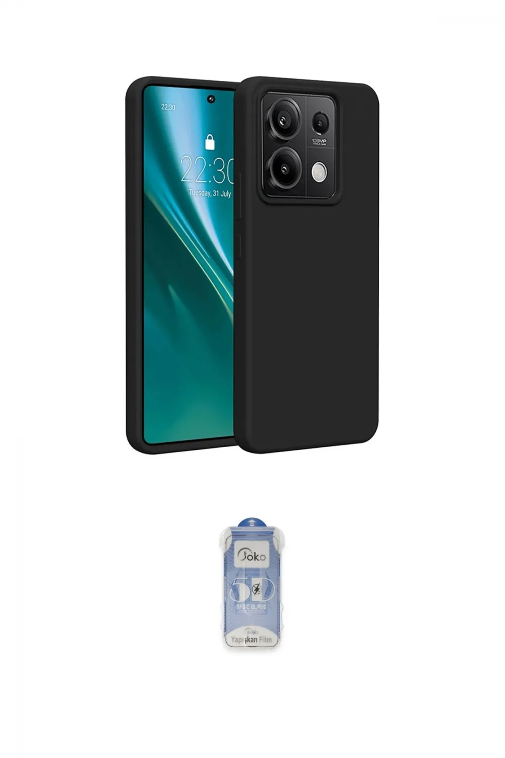 ieg™ Redmi Note 13 Pro 4G Kılıf Kozmos Yansıma Özel Seri - Siyah Joko Magic 5D Cam