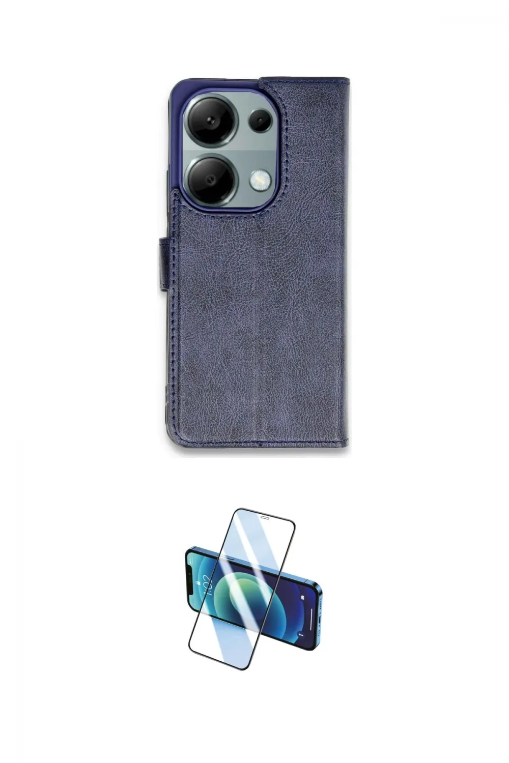 ieg™ Redmi Note 13 Pro 4G Kılıf Siluet Işık Serisi - Siyah 3D Antistatik Cam Ekran Koruyucu