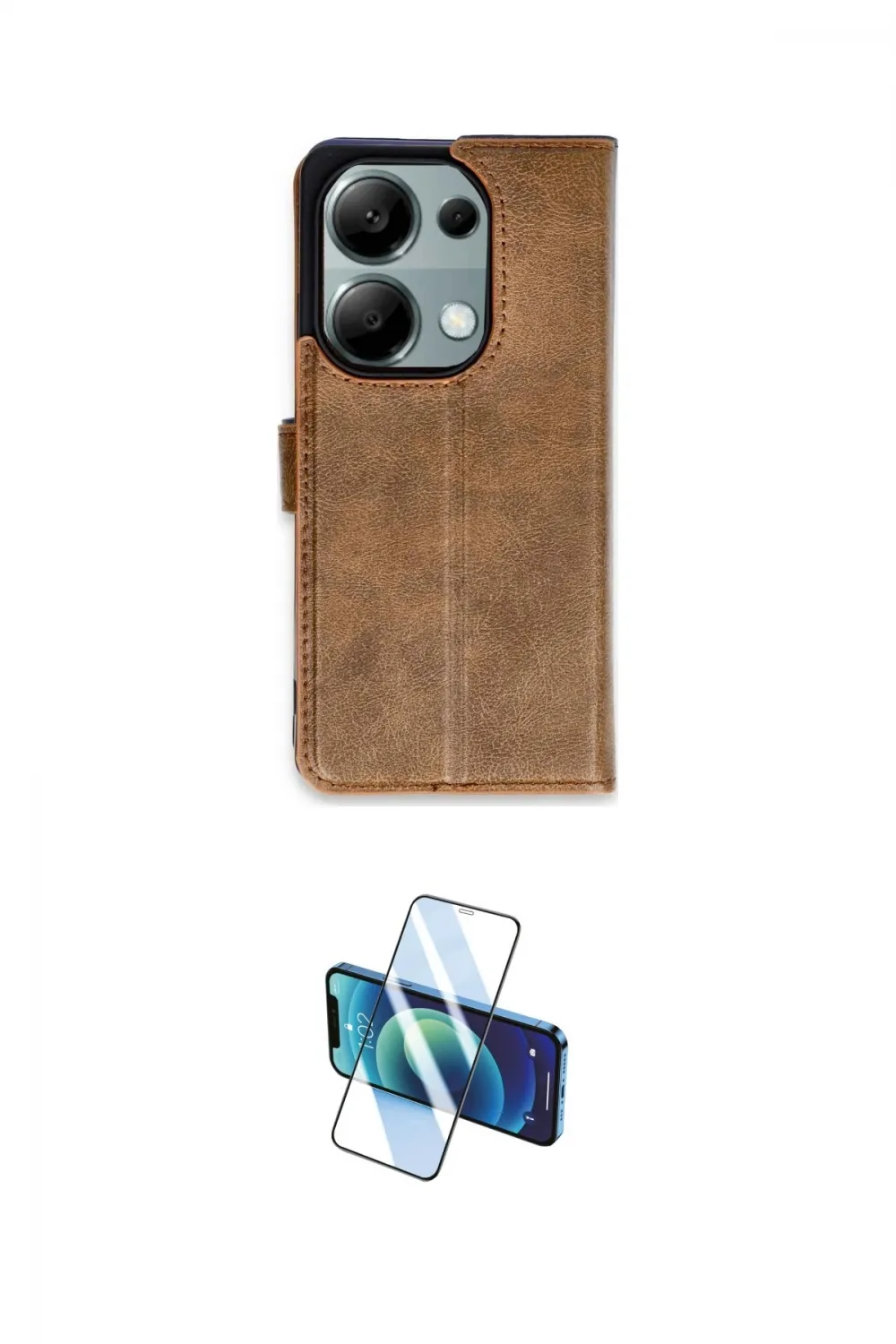 ieg™ Redmi Note 13 Pro 4G Kılıf Siluet Işık Serisi - Siyah 3D Antistatik Cam Ekran Koruyucu
