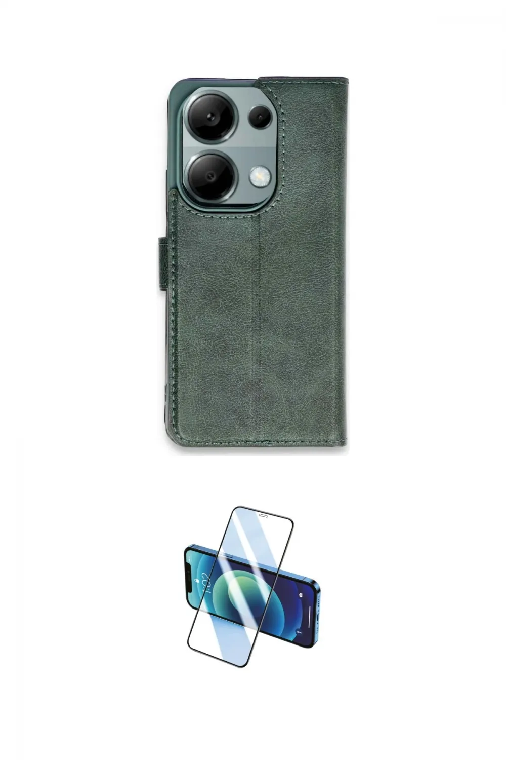 ieg™ Redmi Note 13 Pro 4G Kılıf Siluet Işık Serisi - Siyah 3D Antistatik Cam Ekran Koruyucu