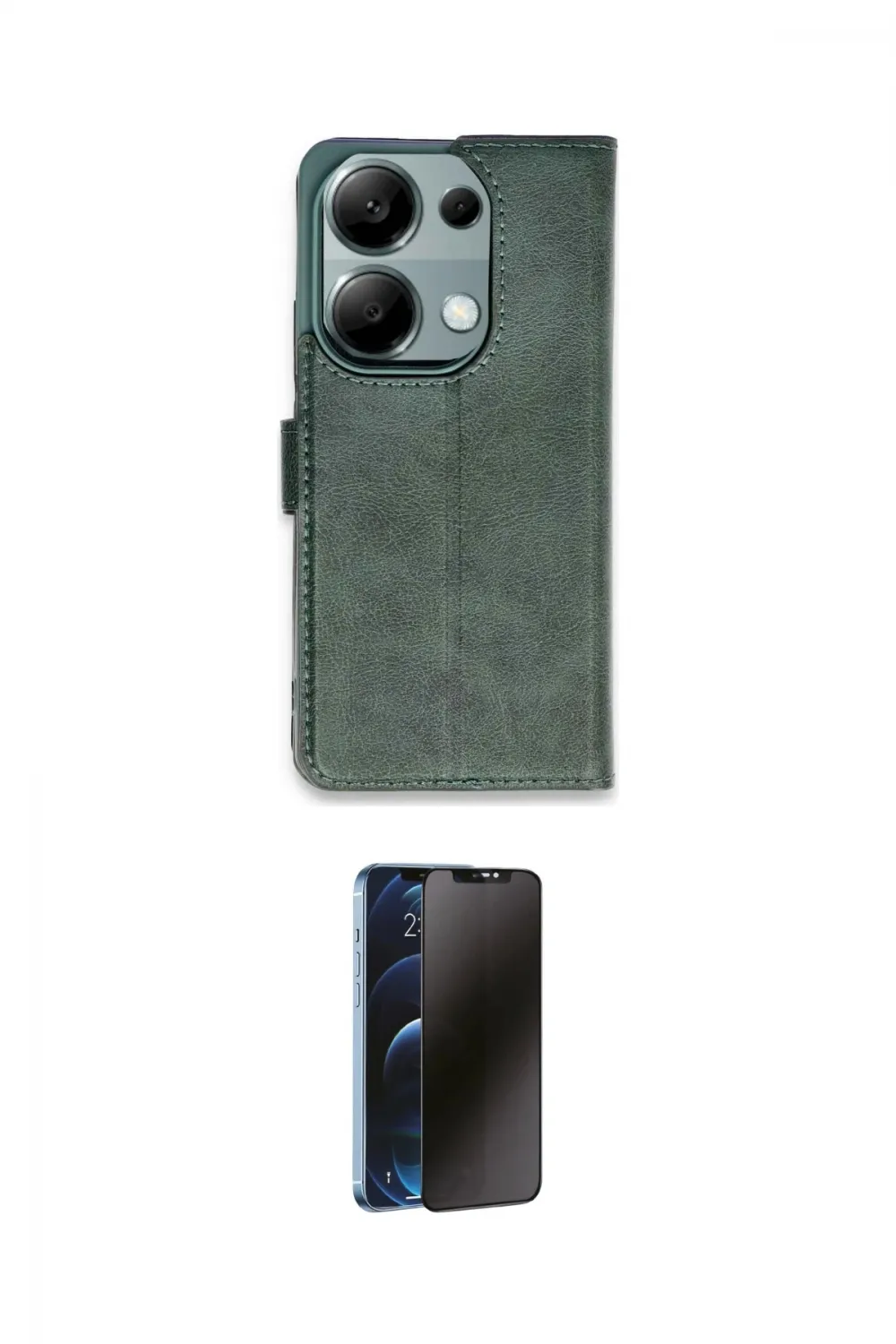ieg™ Redmi Note 13 Pro 4G Kılıf Siluet Işık Serisi - Siyah 3D Antistatik Hayalet Cam Ekran Koruyucu