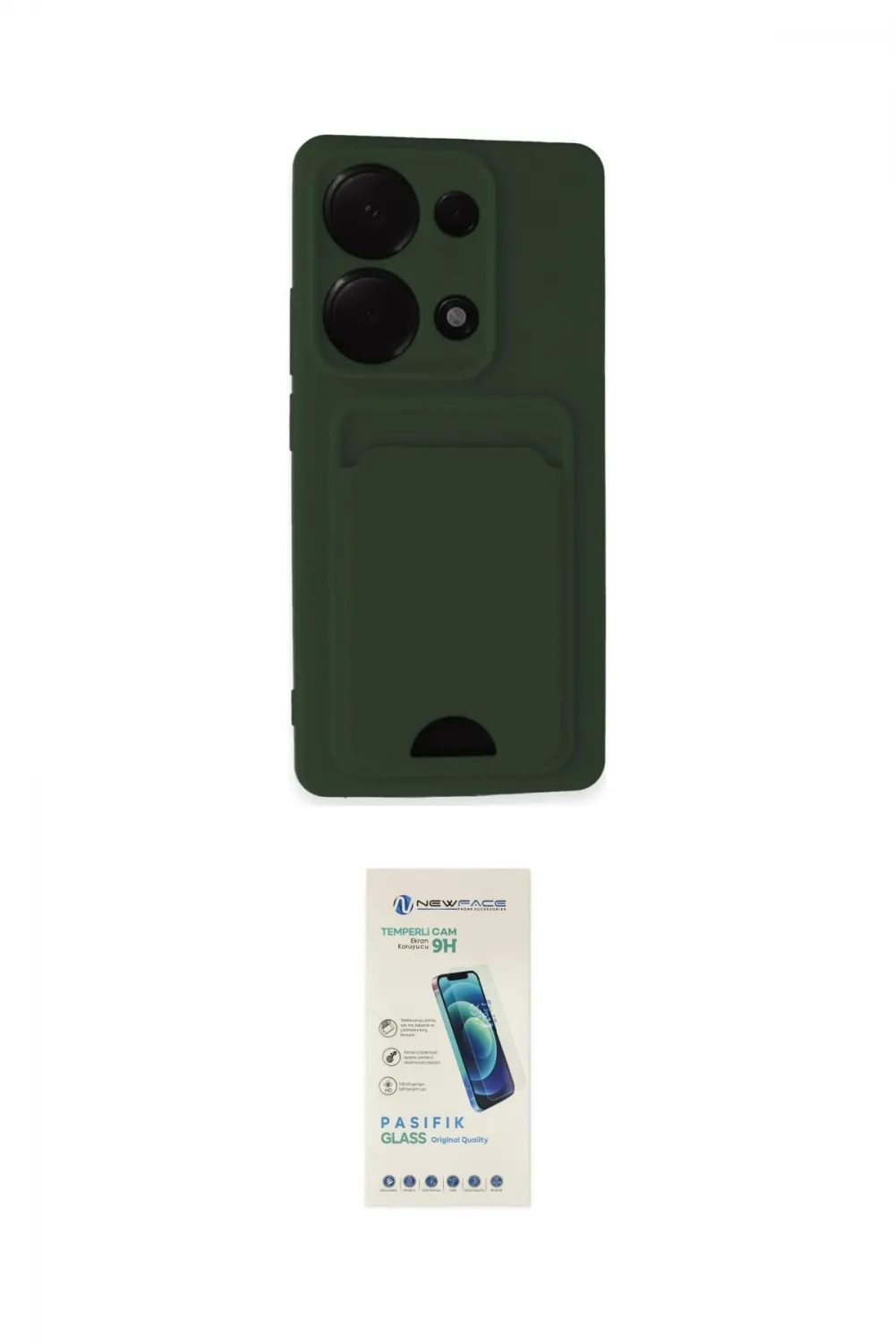 ieg™ Redmi Note 13 Pro 4G Kılıf Vadi Çizgi Prime - Şeffaf Pasifik Cam Ekran Koruyucu