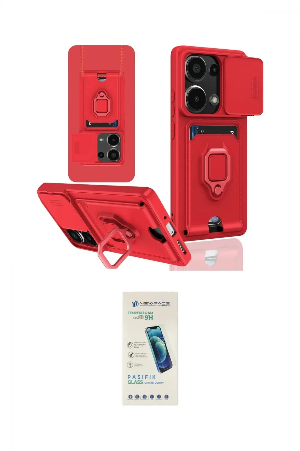 ieg™ Redmi Note 13 Pro 4G Kılıf Vadi Form Prime - Şeffaf Pasifik Cam Ekran Koruyucu