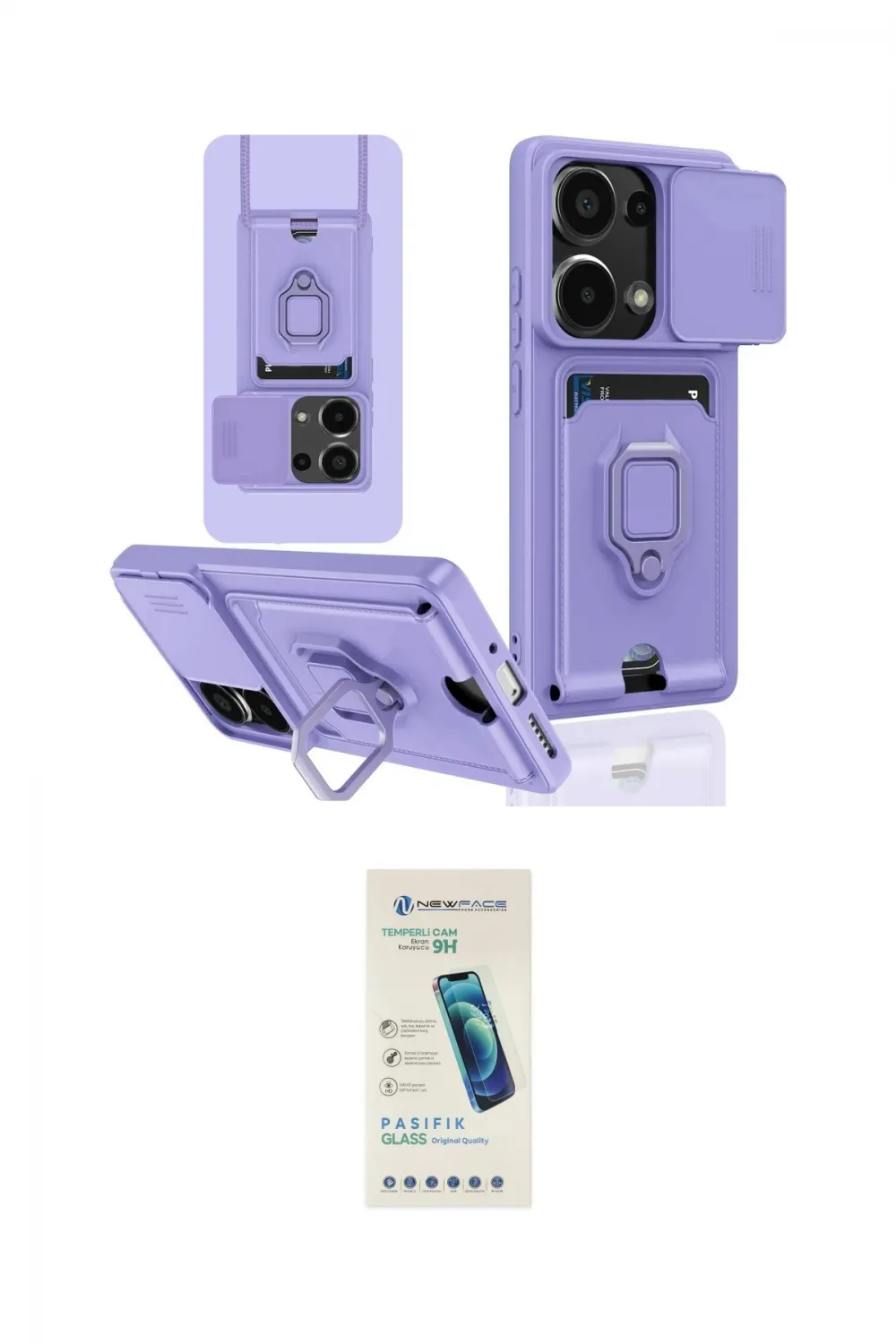 ieg™ Redmi Note 13 Pro 4G Kılıf Vadi Form Prime - Şeffaf Pasifik Cam Ekran Koruyucu
