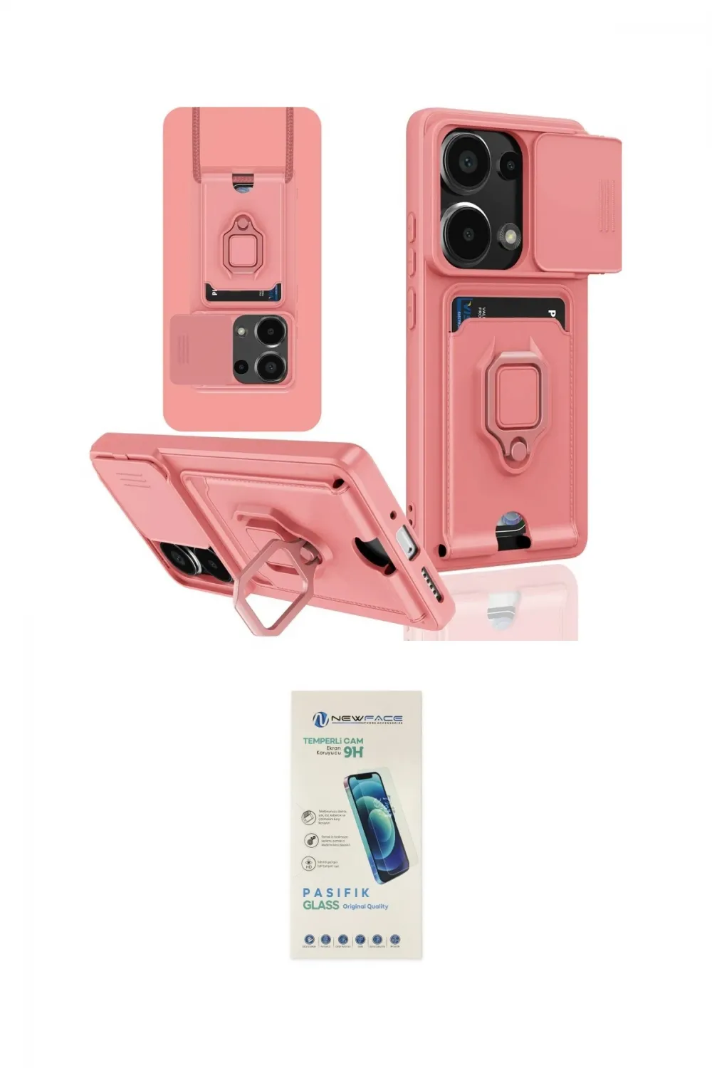 ieg™ Redmi Note 13 Pro 4G Kılıf Vadi Form Prime - Şeffaf Pasifik Cam Ekran Koruyucu