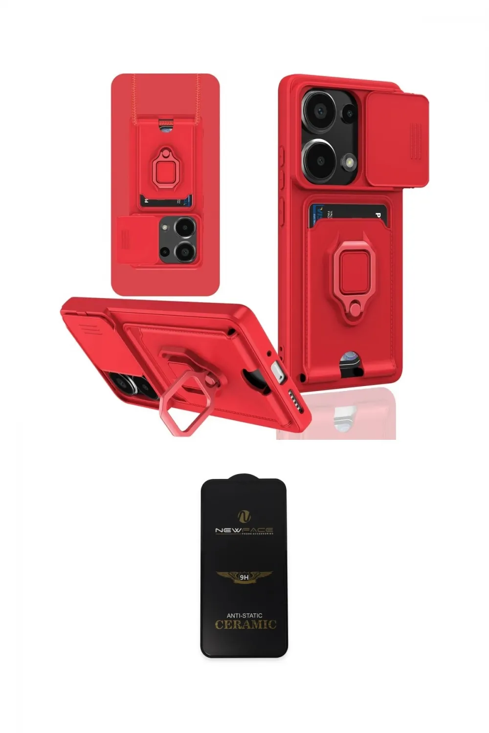 ieg™ Redmi Note 13 Pro 4G Kılıf Vadi Form Prime - Siyah 6D Antistatik Mat Seramik Hayalet Nano Ekran Koruyucu