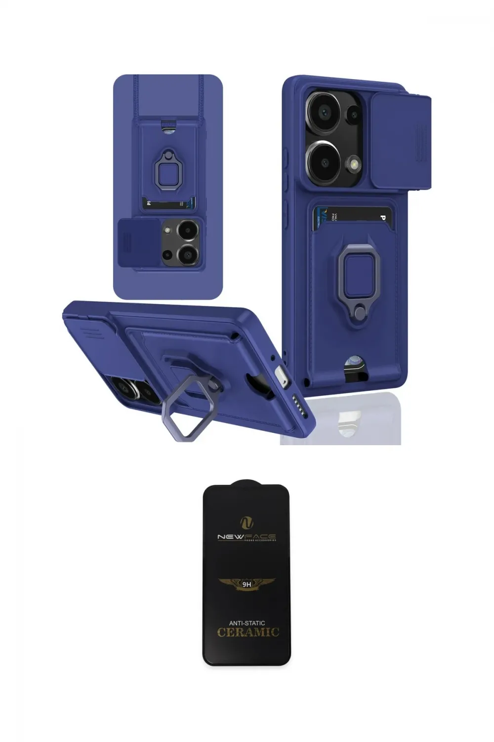 ieg™ Redmi Note 13 Pro 4G Kılıf Vadi Form Prime - Siyah 6D Antistatik Mat Seramik Hayalet Nano Ekran Koruyucu
