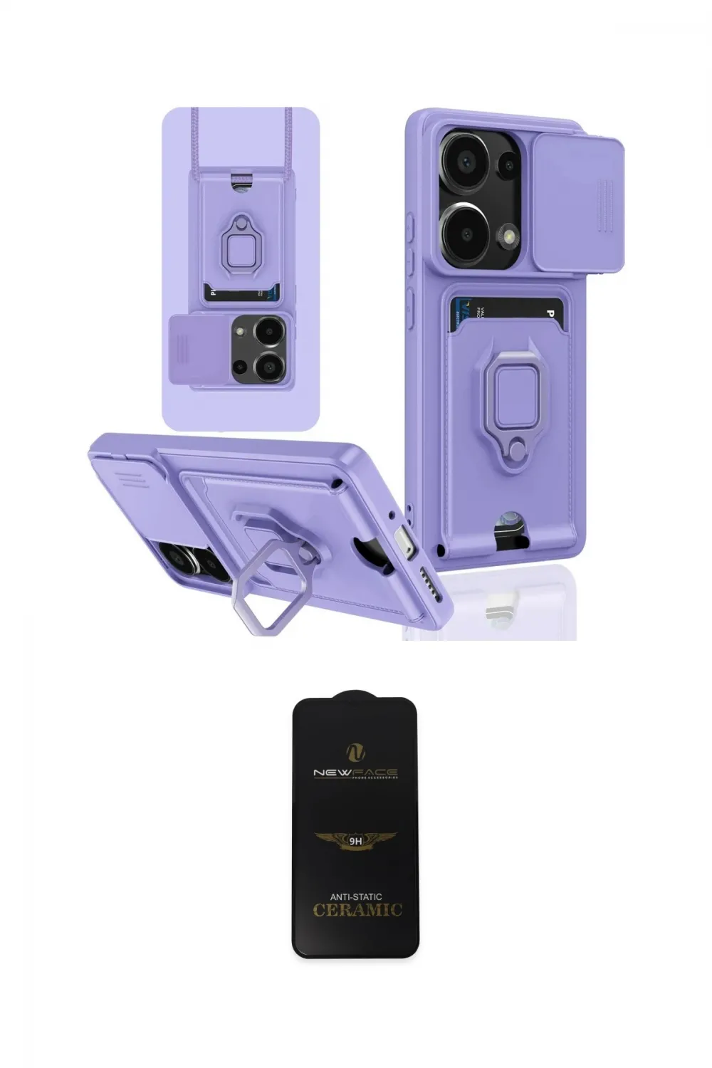 ieg™ Redmi Note 13 Pro 4G Kılıf Vadi Form Prime - Siyah 6D Antistatik Mat Seramik Hayalet Nano Ekran Koruyucu
