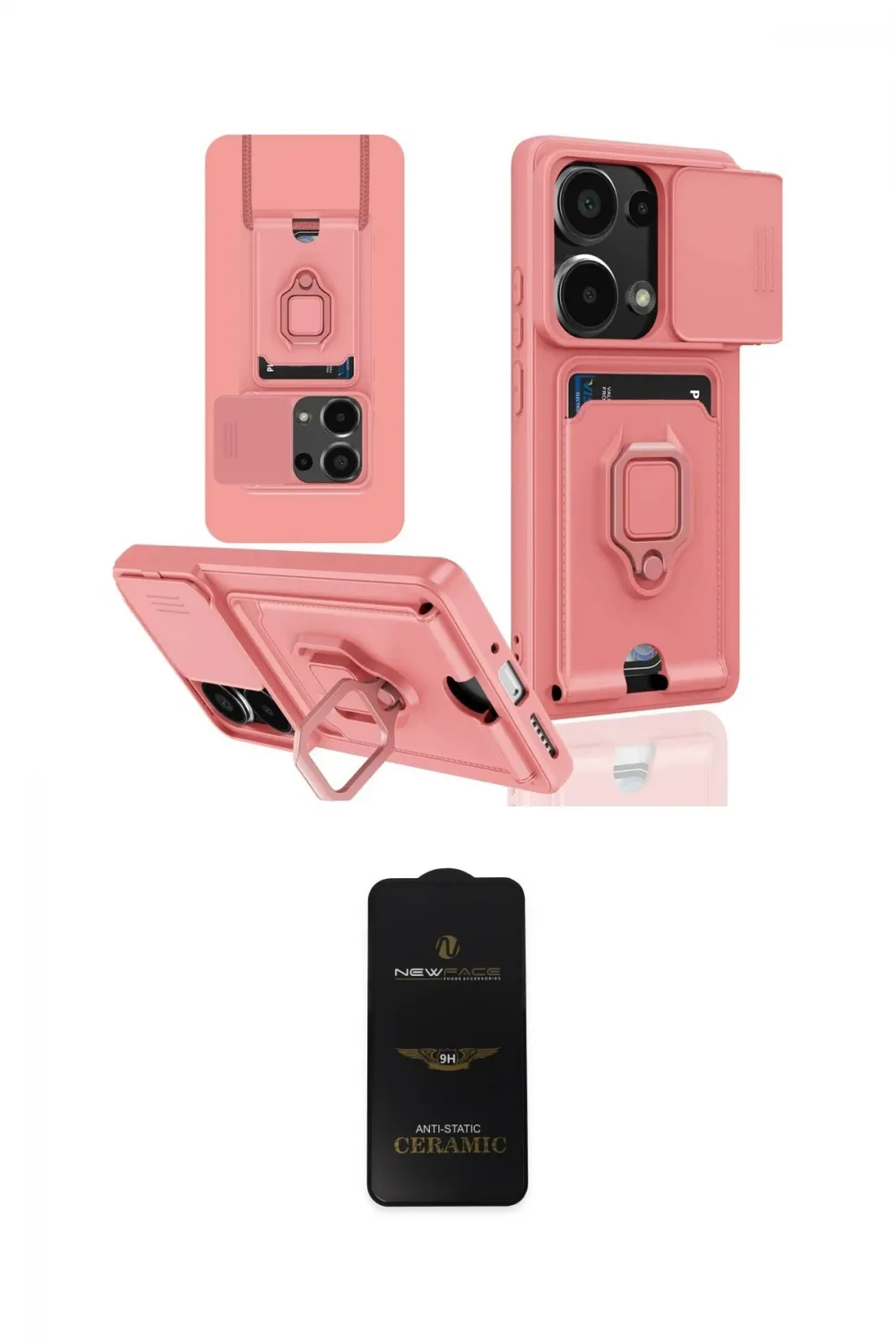 ieg™ Redmi Note 13 Pro 4G Kılıf Vadi Form Prime - Siyah 6D Antistatik Mat Seramik Hayalet Nano Ekran Koruyucu