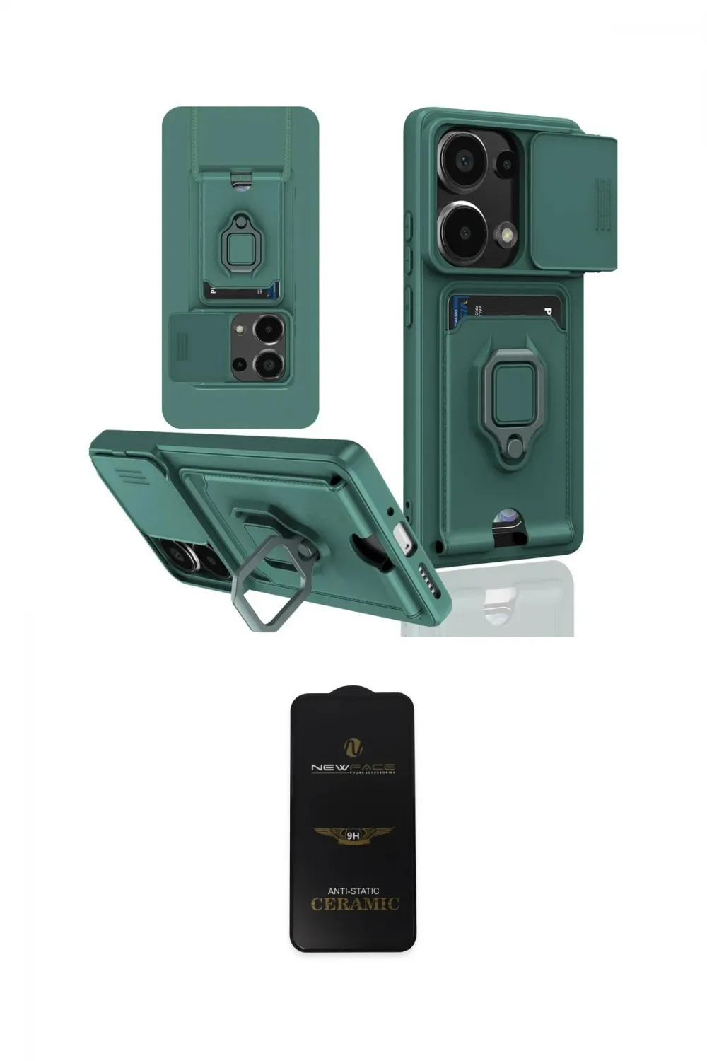 ieg™ Redmi Note 13 Pro 4G Kılıf Vadi Form Prime - Siyah 6D Antistatik Mat Seramik Hayalet Nano Ekran Koruyucu