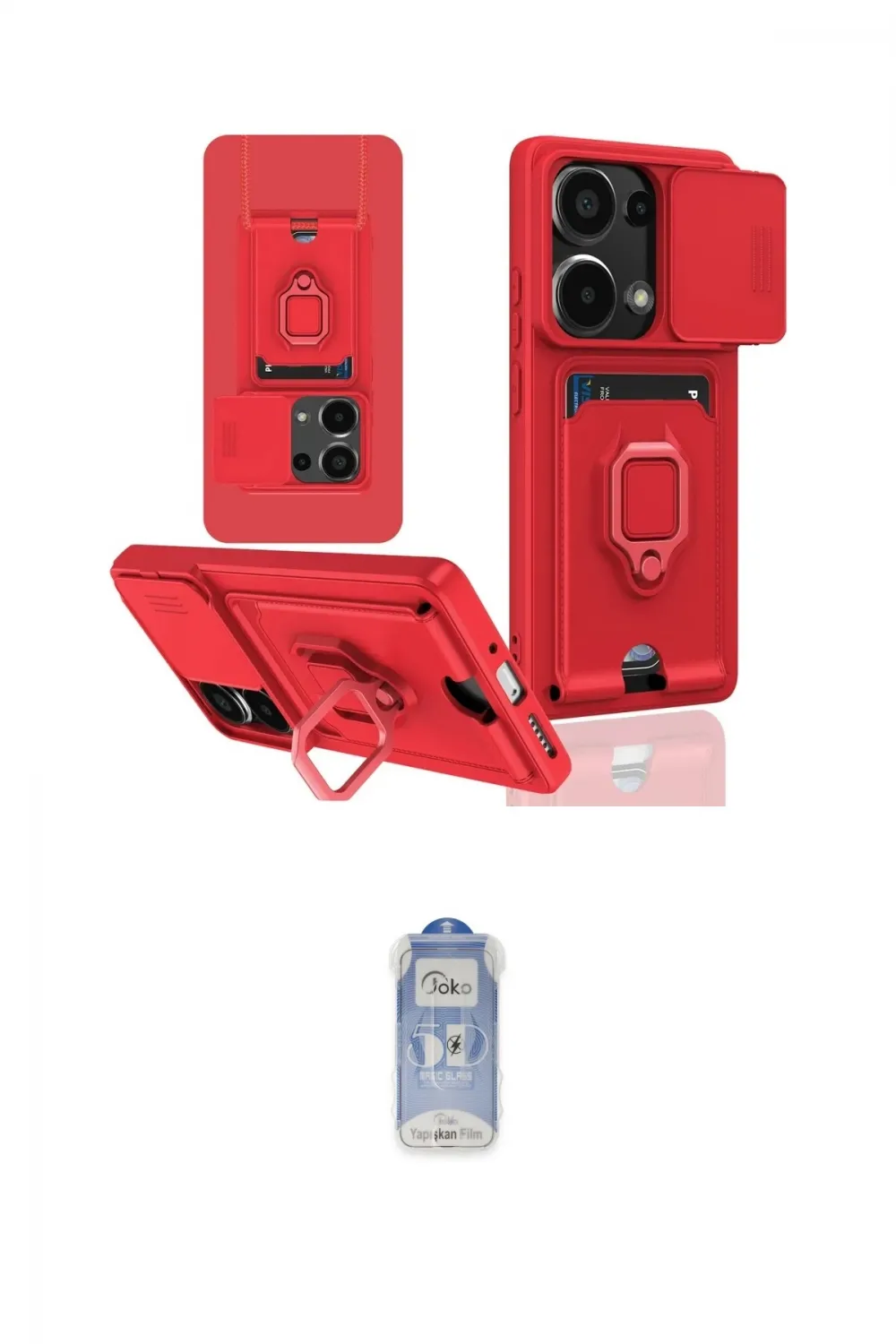 ieg™ Redmi Note 13 Pro 4G Kılıf Vadi Form Prime - Siyah Joko Magic 5D Cam